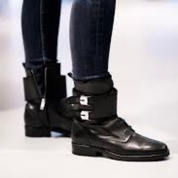 IRO Nels Black Leather Combat Boot Size 39 8.5 9 - Picture 2 of 9